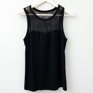 EXPRESS Lace Neckline Tank Top